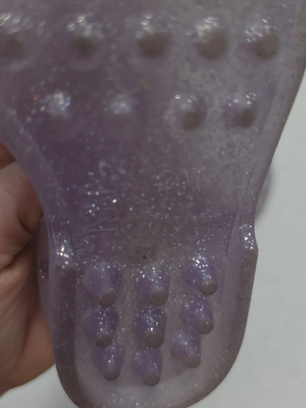 Tucker & Tate Toddler Girl Purple Glitter Jelly Sandals Easy Close Size 11